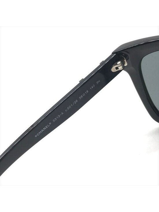 Chanel CC Logo Sunglasses Eyewear Black Case
